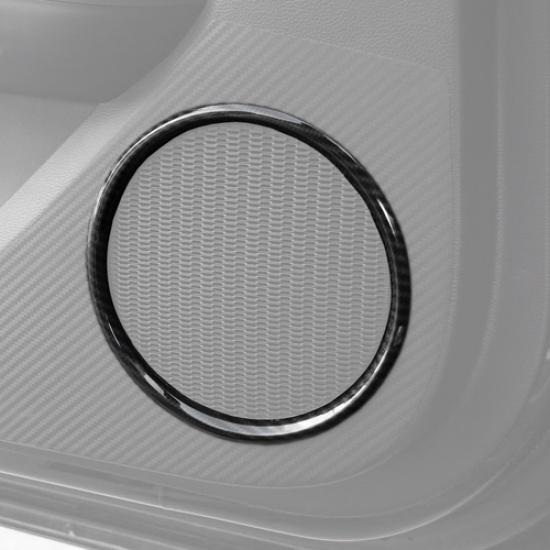 Car Door Speaker Cover Trim For Ford Mustang 2015-2025 Accessories Carbon Fiber