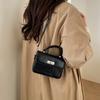 Pu Small Square Bag For Women With Zipper Closure And Interior Pockets For Daily Use