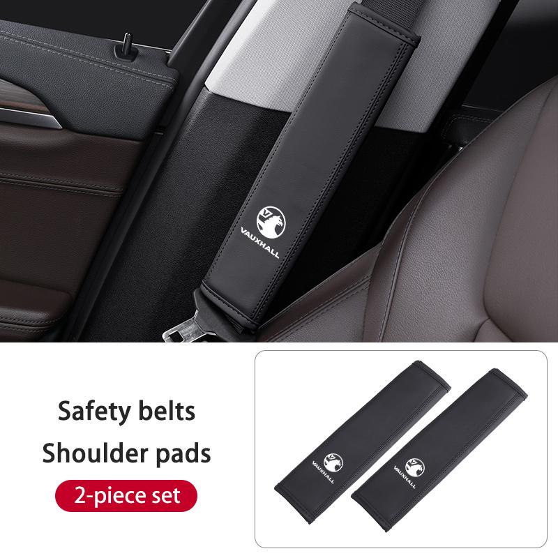 Adjustable Lengthen Car Seat Belt Cover Shoulder Padding Pad For Vauxhall VXR Astra Tigra Zafira Vectra Sign