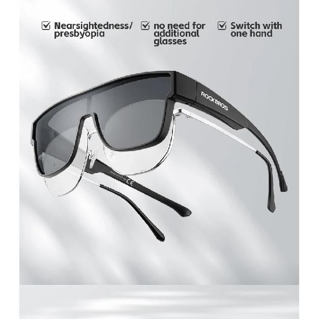 ROCKBROS Polarisierte Brille UV400 Schutz Sonnenbrille zum Fahren Angeln Wandern Brillen Fahrrad Radsport Brille