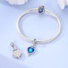 Magicalcopper Glass Blue Gem Lotus Planet Moon Charms Beads Fit 3Mmoriginal Bracelets Fine Diy Party Jewelry Gifts