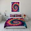 Psychedelic Spiral Art Set Design Kid'S And Adults' Bedroom Decor, Exquisite Three-Piece Bedding Set Gift