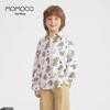 MOMOCO Boys' Full Print Fashion Long Sleeve Shirt