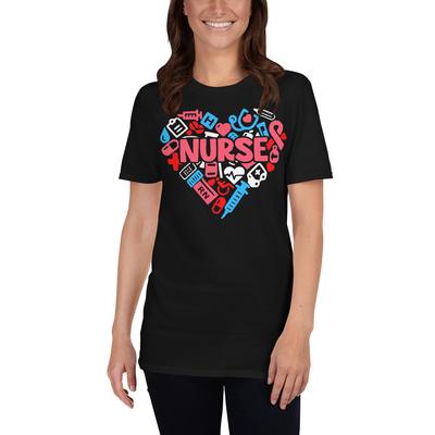 Valentine Krankenschwester Shirt Krankenschwester Niedlich Valentinstag Herz Krankenschwester Liebhaber Geschenke T-Shirt