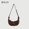 Ladies Messenger Bag Autumn Winter Retro Suede Casual All-Match Croissant