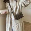 Niche design woven pattern small square bag women's bag autumn new splicing shoulder bag feeling crossbody women's bag