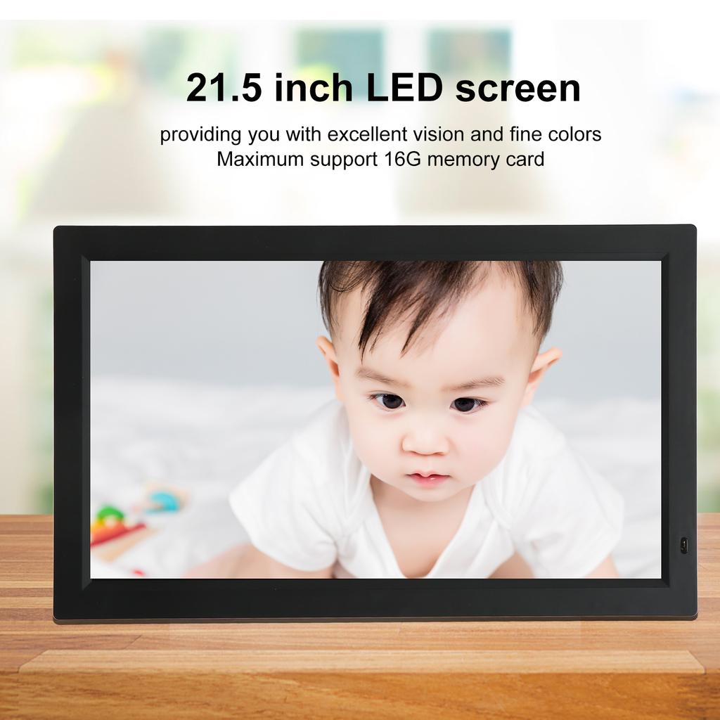 21.5 Inch HD Digital Picture Frame 1920x1080 Digital Photo Frame with Electronic Clock Calendar