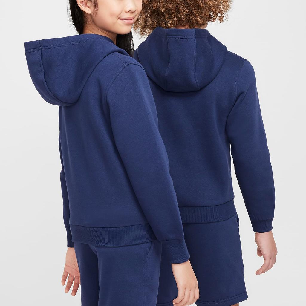 Nike Sportswear Club Fleece Comfortable Casual Hoodie Kids Hoodies Midnight-Navy White HJ3156-410