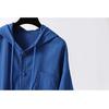 Long Sleeve Lightweight Loose Women Shirt Hooded Sun Protection Versatile Blouse Spring Autumn Retro Casual Solid Shirt