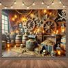 Retro Pirate Theme Treasure Room Gothic Skeleton Background Photography Backdrop Birthday Party Decorations Supplies3815