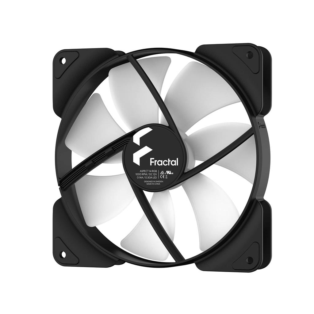 Fractal Design Aspect 14 RGB Black 3-Pack PC Case Fans, 14cm, Daisy Chain Compatible, FD-F-AS1-1406 (FN1514)