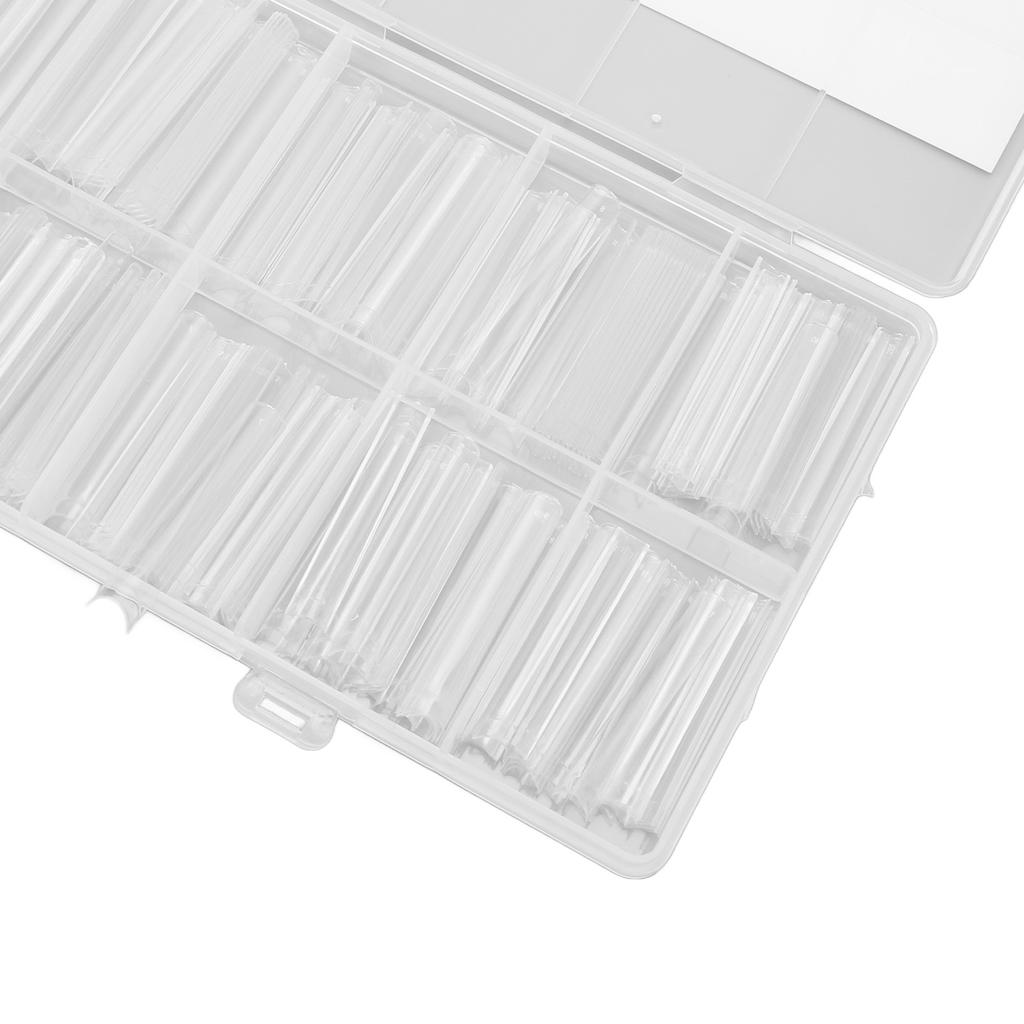 240pcs False Nail Extensions Transparent Ultra Long Nail Tips Thin Full Cover Artificial Fingernail Tips