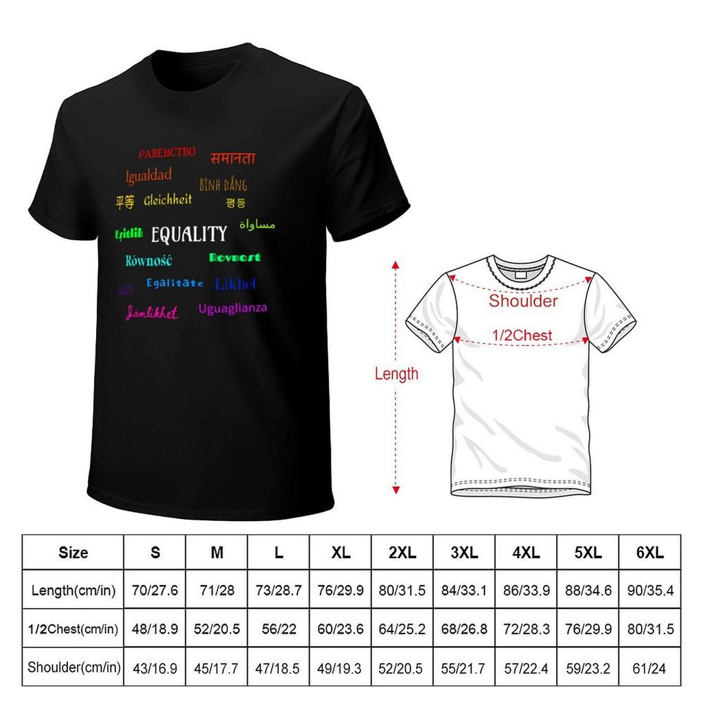 Equality in different languages TShirt anime shirt sports fans sublime Louboutins mens designer clothes