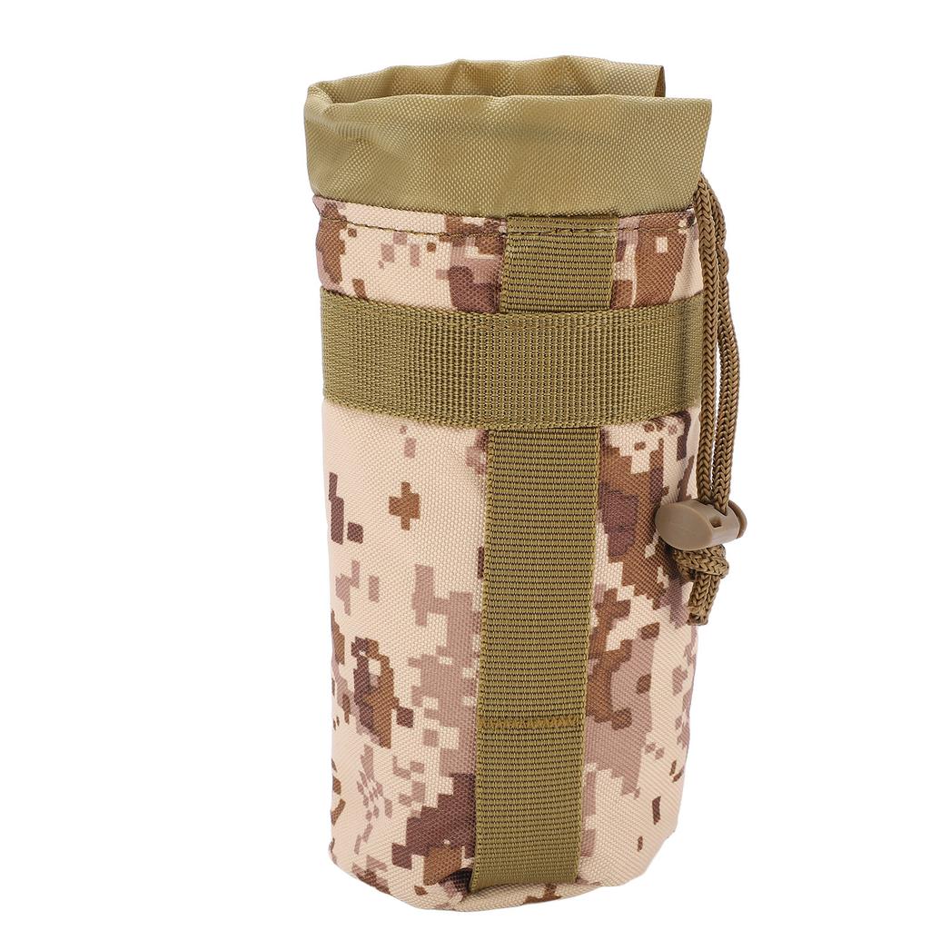 Water Bottle Pouch Hand Free Portable Cycling Water Bottle Bag for Outdoor ActivitiesDesert Camouflage