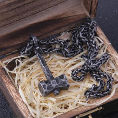 316L Stainless Steel Thor Hammer MJOLNIR Pendant Necklace Punk Men Viking Amulet Necklace the Best Men's Gift