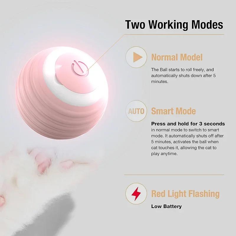 Für Katzen Spielzeug für Katzen Spielzeug Teaser Ball Anti-Biss Haustier Stress abbauen 1 Stück Katzen Zubehör Schwerkraft Rolling Ball Supplies Produkte