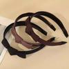 Solid Color Bowknot Headband Korean Style Bow Hair Bands Elegant Korean Hair Hoop  Daily