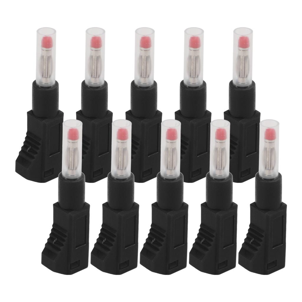 10PCS Telescopic Banana Plugs 4mm CAT II 600V 32A PE Sheath for Industrial Security 3C Digital EquipmentBlack