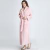 Thickened Flannel Robe: Warm Coral Fleece Bathrobe for Couples - Men's & Women's Plus Size Zipper Nightgown