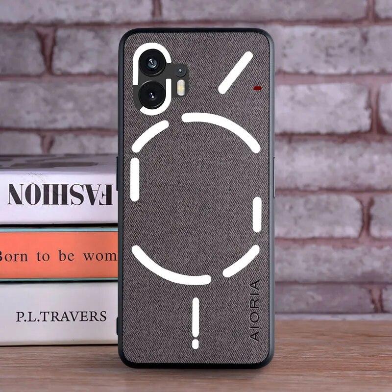 

Чехол для Nothing Phone 2 1, два чехла, роскошный текстильный кожаный чехол из мягкой ТПУ, жесткий чехол для телефона, чехол для телефона 2, чехол nothing phone 2