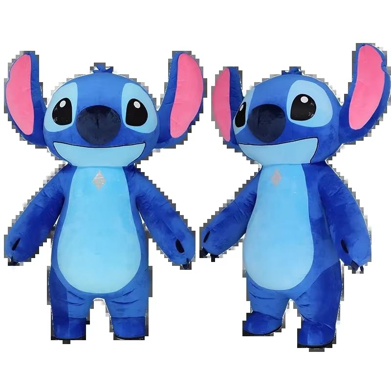 Costumi Cosplay Costume Gonfiabile Stitch Mascotte Carina Tessuto Super Morbido di Cristallo Centro Commerciale Mostra Fumetti Abbigliamento Bambola