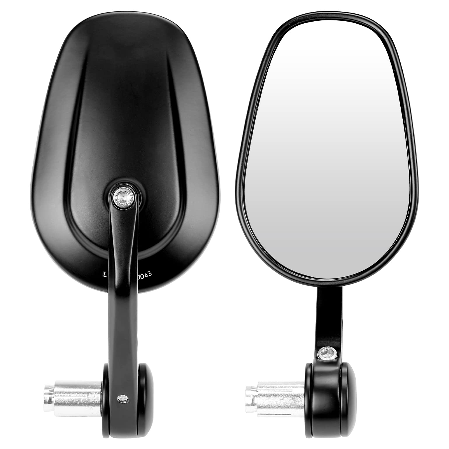 

KEMIMOTO 1701 Bar End Mirror, Bike Mirror, Left and Right Set, Square Type, Fits чёрный