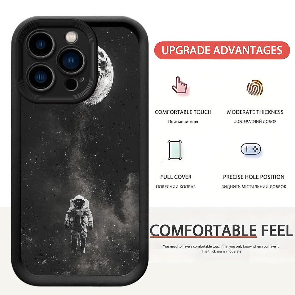 New Grooved Black Astronaut Ladder Case for iPhone 14-17 Pro Max.