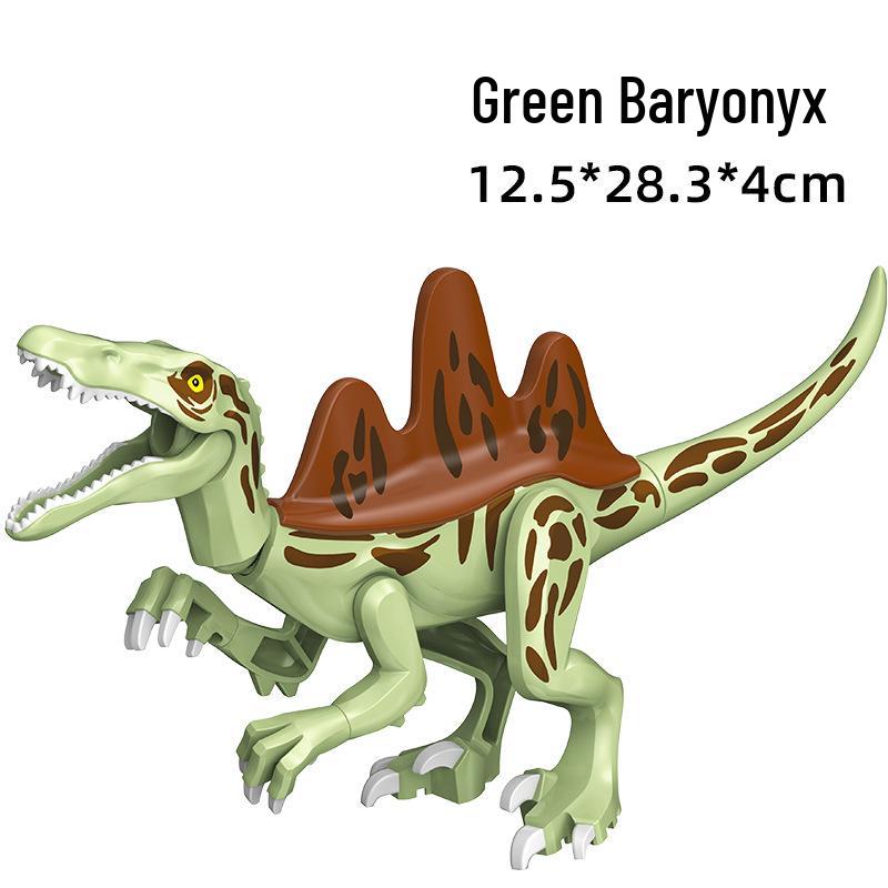 Jurassic Dinosaur Building Blocks: Assembled T. Rex, Brachiosaurus, Carnotaurus, Dilophosaurus