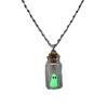 Halloween Glow Tiny Ghost In A Bottle Pendant Necklace for Women Jewelry Festival Gifts