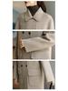 Women's Woolen Lapel Coat - 2025 Autumn/Winter Korean Style, Thickened, Slimming Mid-Length Overcoat