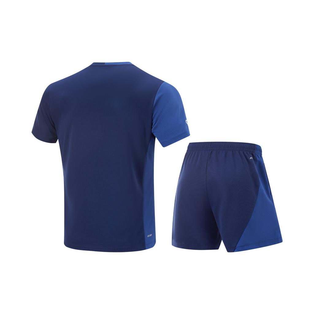 Li-Ning Color Block Comfortable Breathable Casual Sports Suit Men Suit Blue AATV021-2