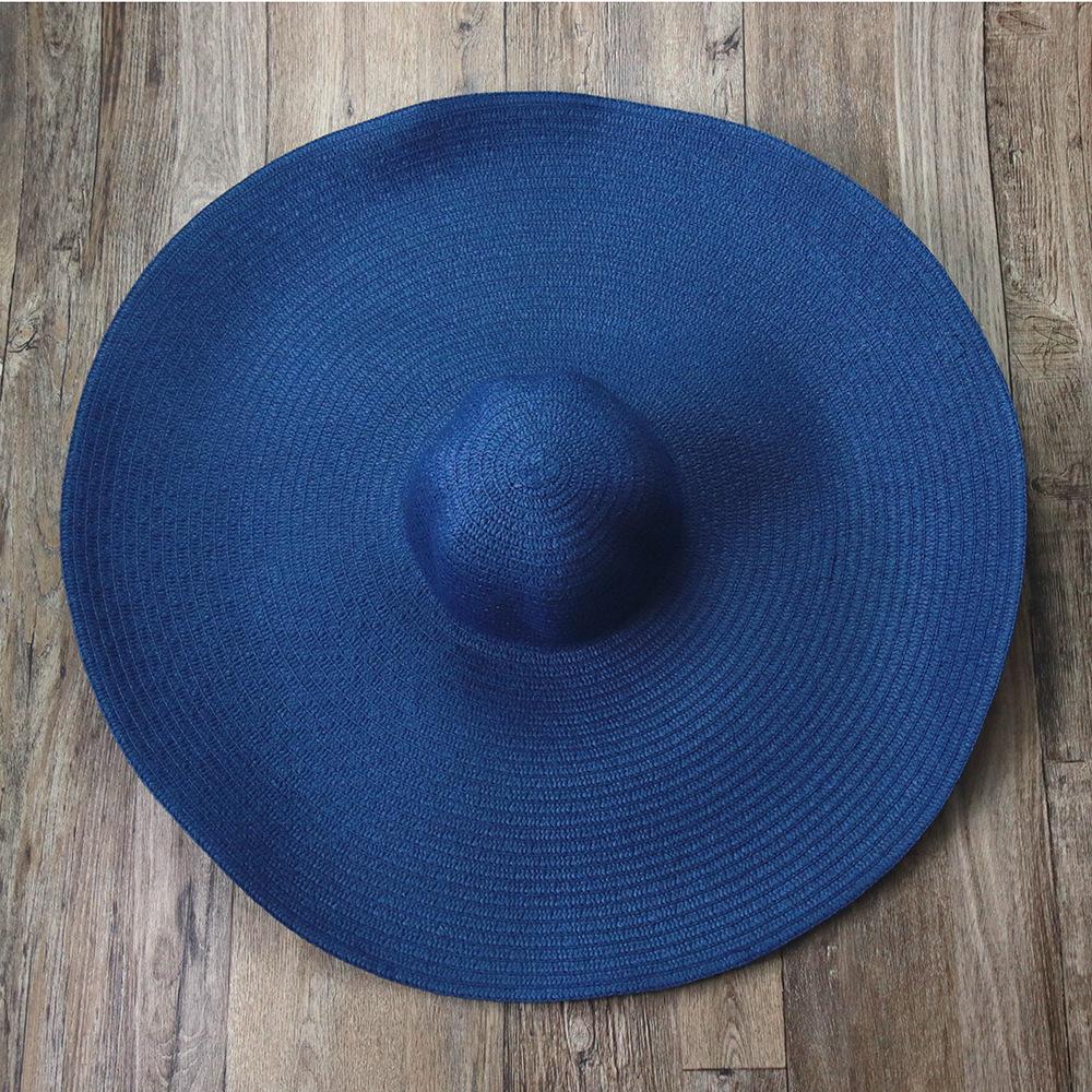 Women's European and American style sunshade hat, beach photo hat, wide-brim hat, foldable straw hat, sun hat CM