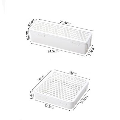 Plastic Dishwasher Tableware Cleaning Box with Chopstick Cage Spoon Drain Storage Rack - Kitchen Organizer Storage Basket Bag