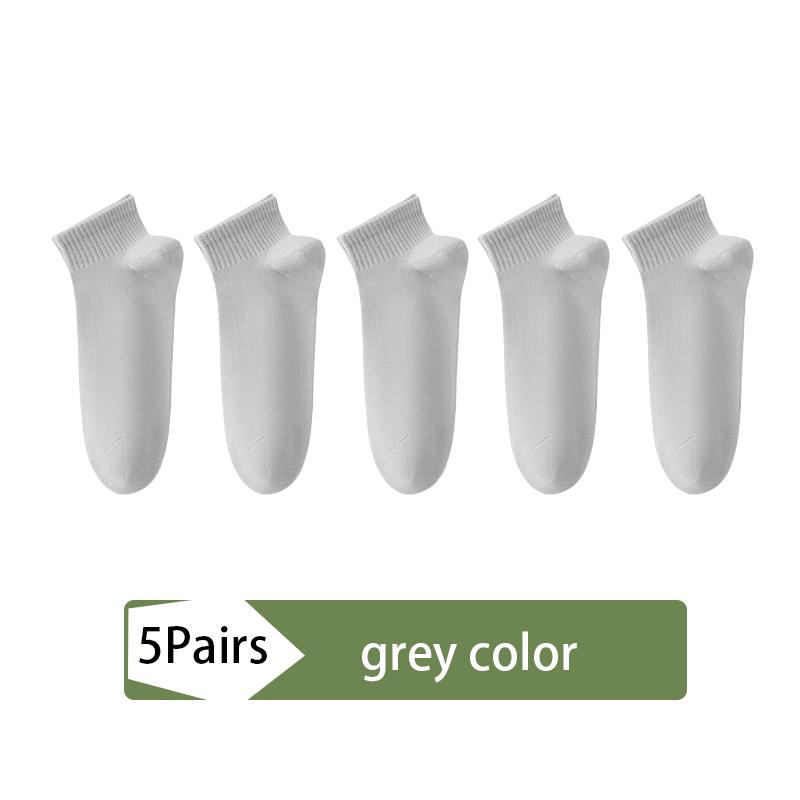 5Pair Men Combed Cotton Socks Short Breathable Odor proof and antibacterial Business Autumn and Winter for Male sock High Quality Size EU38-45