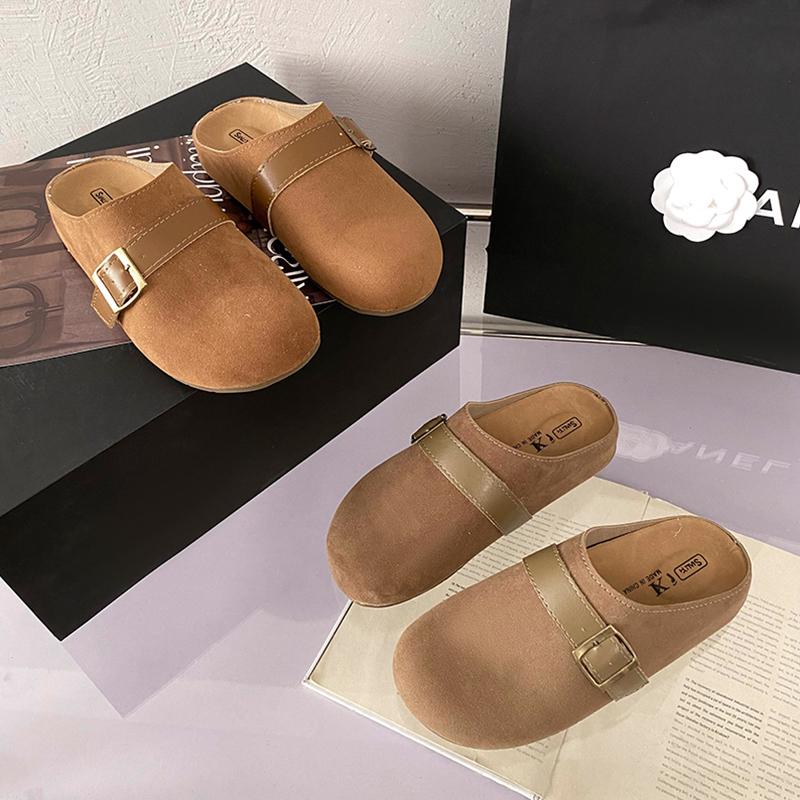 Fashion Shoes Cover Toe Ladies' Slippers Slipers Women 2025 Spring Retro Slides Shoes Cover Toe Woman's Slippers Slides 2025 Spring