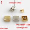 11MM Square Flat Head Screw-on Bag Base Decorative Metal Nails for Luggage