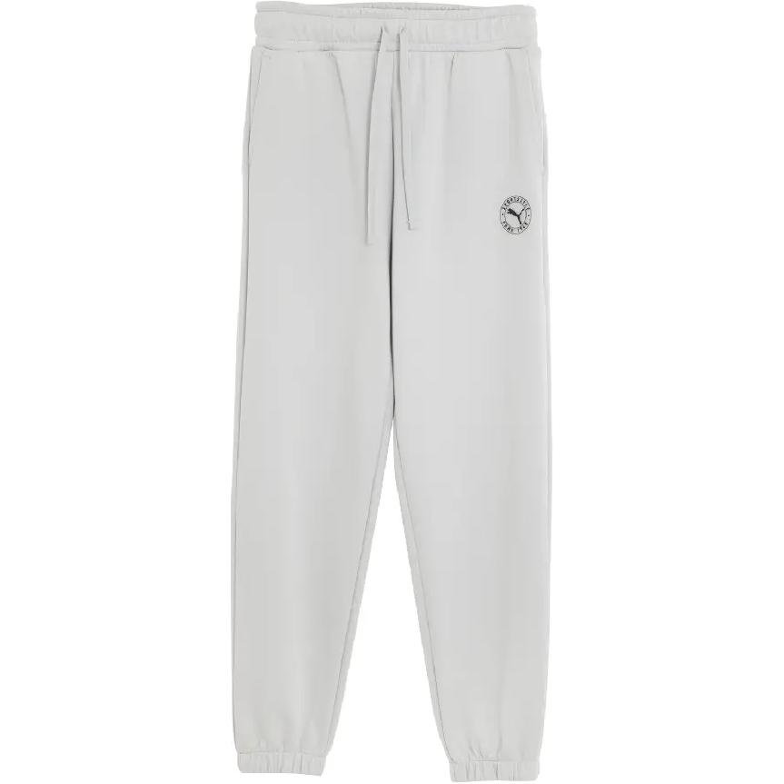 

Puma Logo Print Drawstring Cuffed Casual Pants Unisex Bottoms Light-Gray 627881-09 M