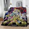 3D S-Saint S-Seiya Japan Anime Cartoon Flannel Blanket Soft Throw Blanket Art For Home Decor Bedroom Bed Sofa Picnic Fans Gifts