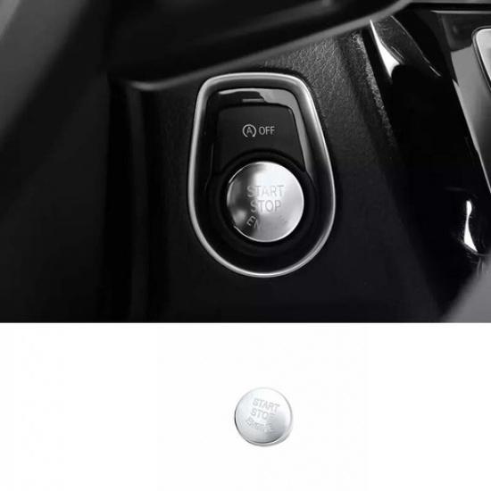 One-Click Startup Button Matte Silver Cover Trim For BMW 3 4 Series GT 2013-