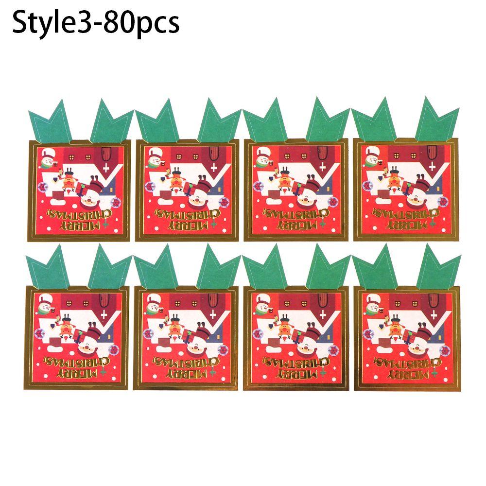 Decoration Package Label Biscuit Santa Claus Gift Paper Sticker Seal Labels Christmas Stickers