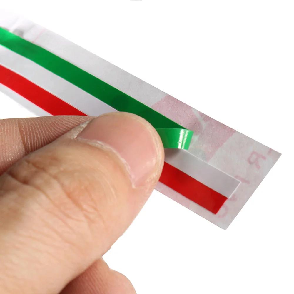 40 X1,5 Cm PVC Italia Bandiera Lunga Striscia Adesiva Decalcomania Distintivo Colore Vivace Adesivo Universale per Auto Styling Auto Accessori Auto