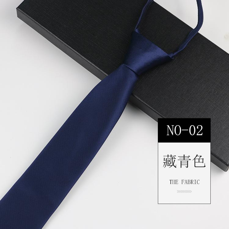 Business Tie Men'S And Women'S Black Grey Red Solid Color Professional Work Security Wedding Shirt Student No Zipper Tie