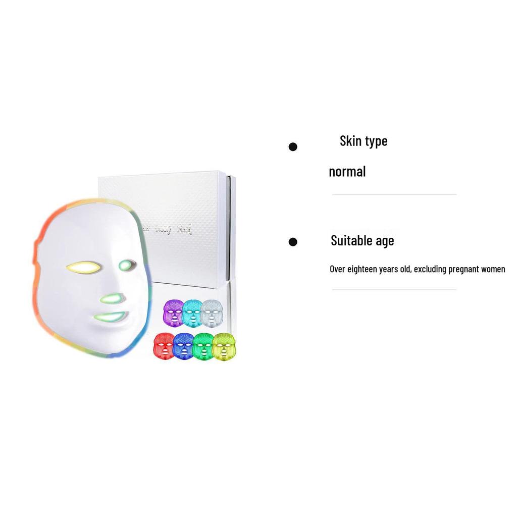 LED Photon Skin Rejuvenation Mask: 7-Color Light Therapy for Face and Neck