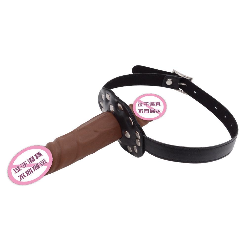 SM Double-Headed Silicone Dildos Ball Gag Deep Throat Penis Mouth Ball Couple Sexy Sex Product Gay Female Slave Training