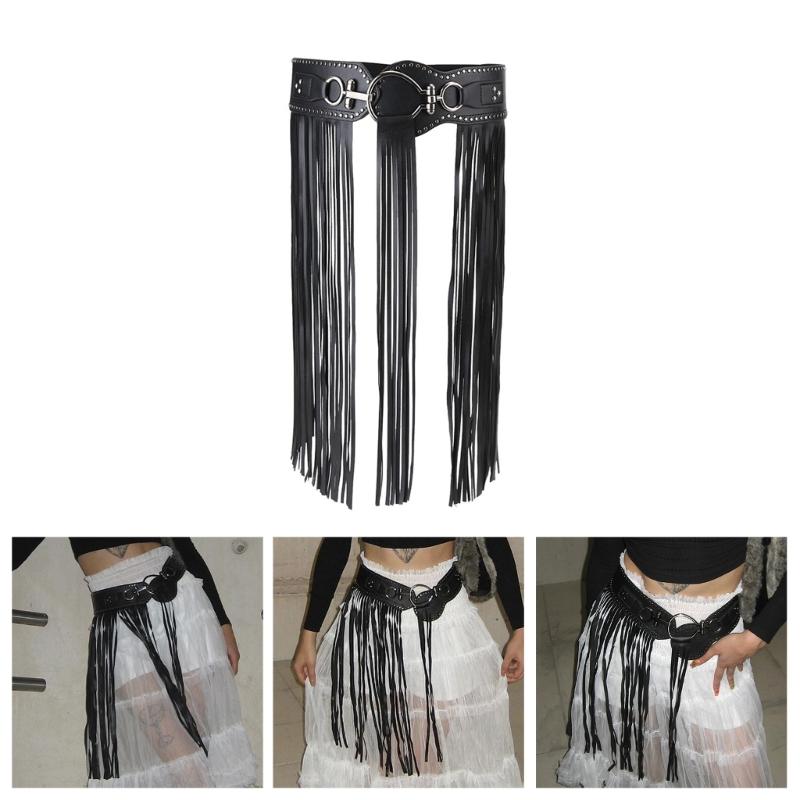 Waist Belt Rock and Roll for Club Cowgirl Rock and Roll Punk Vintage Belt Hot Girl WaistChain Studded Sexy Belt