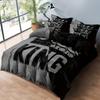 Gray and Black Duvet Cover Set Soft and Comfortable With 2 Pillowcases Bedding Set for Bedroom Guest Room and Dorm