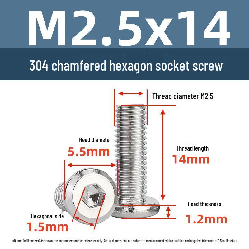 Yigu 304 Stainless Steel M2-M12 Countersunk Flat Head Hex Screw for Furniture & Cabinets