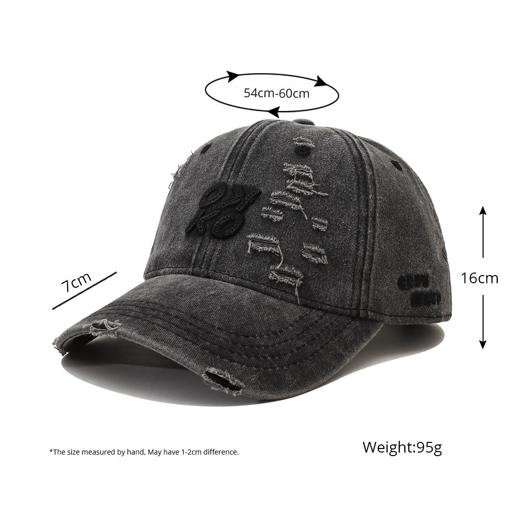 Neue Retro Gewaschene Baumwolle Baseballkappe Unisex Buchstaben Stickerei Kappen Verstellbar Lässig Outdoor Streetwear Sport Väter Kappen