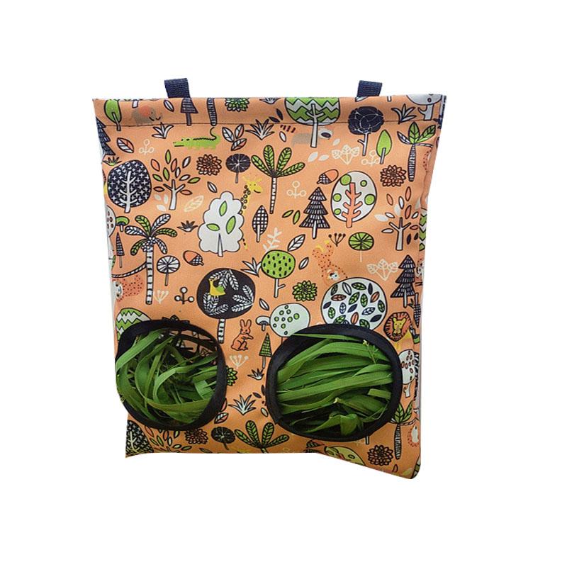 2/3 Holes Hanging Hay Bag for Bunny Guinea Pigs Small Animal Feeder Rabbit Food Dispensers Bag Cage Accessories Pet Feeding Bag