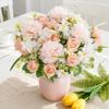 1PC Artificial Flowers Silk Roses Wedding Wreath Home Room Festival Decor Bridal Bouquets Outdoor Courtyard Garden DIY Gifts Box